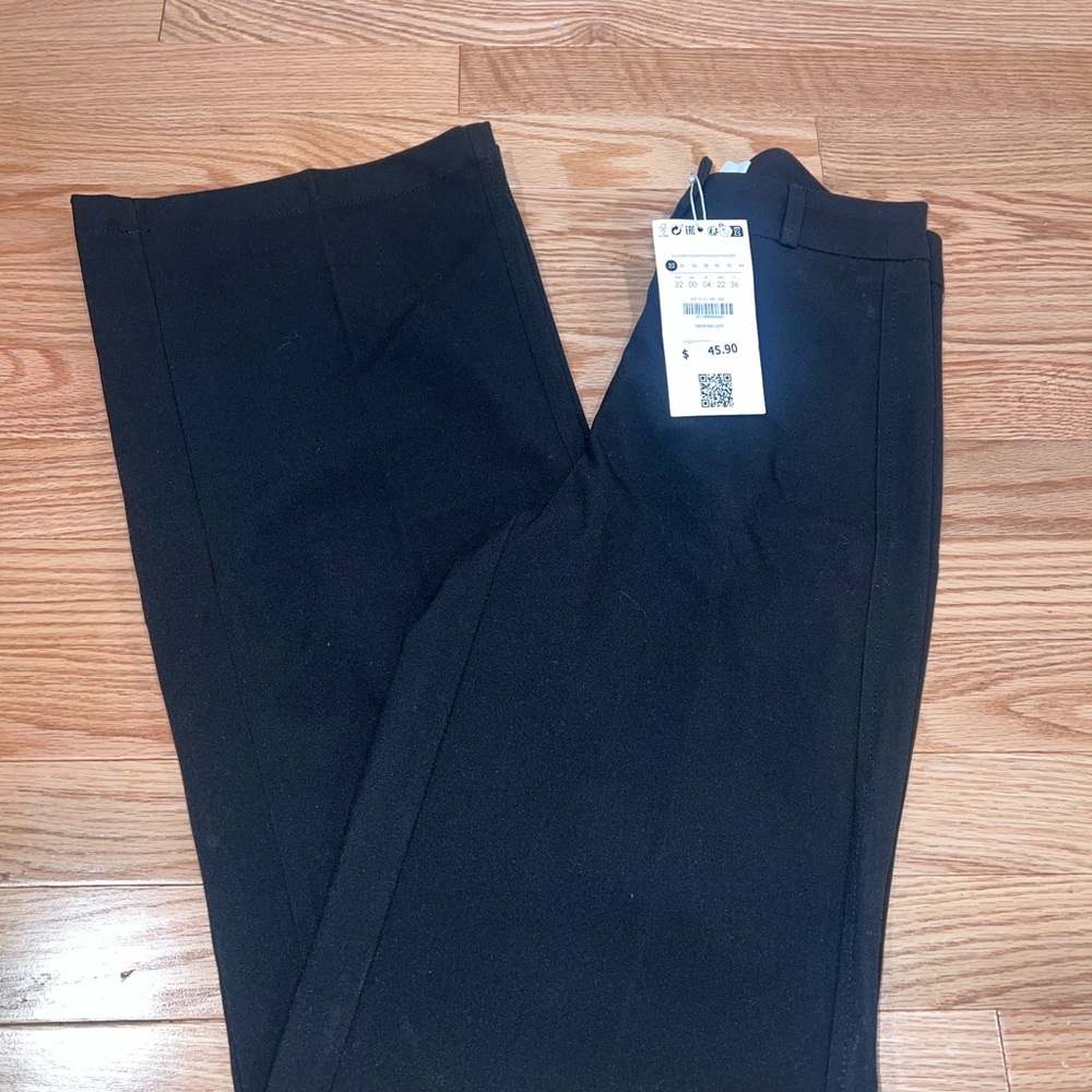 Zara bershka Classic Black wide-Leg Pants